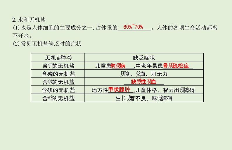 2021年春人教版生物中考教材梳理：第4单元 人体的营养   课件03