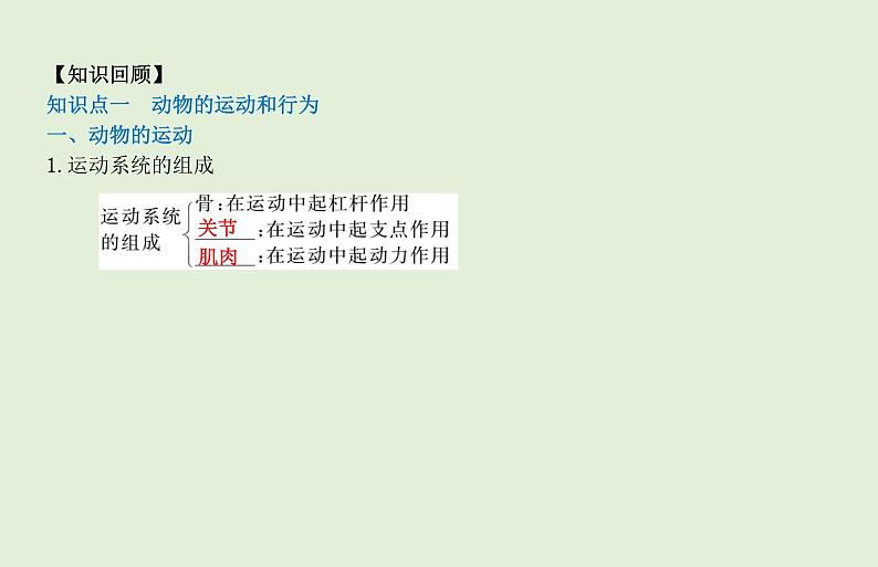 2021年春人教版生物中考教材梳理：第5单元 动物的运动和行为 动物在生物圈中的作用 课件02