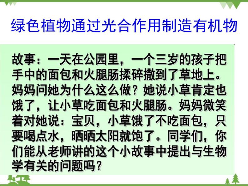 鲁科版（五四学制）生物六年级下册 第四章 绿色植物是生物圈中有机物的制造者 ppt课件02