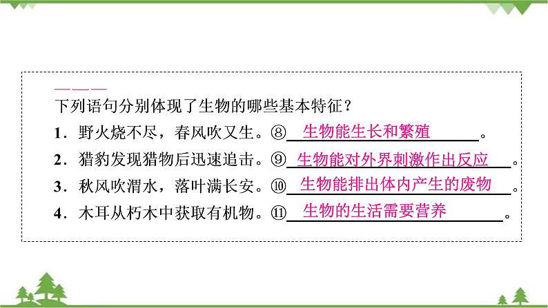 2021年生物中考人教版复习课件：第1单元 第1章 认识生物06