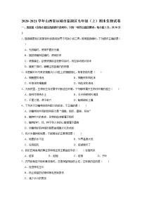 2020-2021学年山西省运城市盐湖区七年级（上）期末生物试卷    解析版