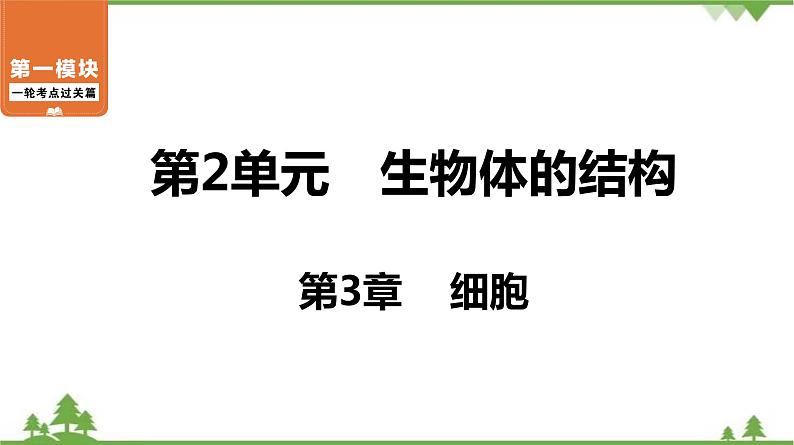 2021年中考生物北师大版复习 第3章 细胞 课件01