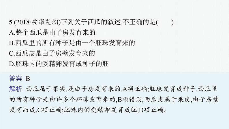 2021年中考生物总复习课件第六讲　被子植物的一生第8页