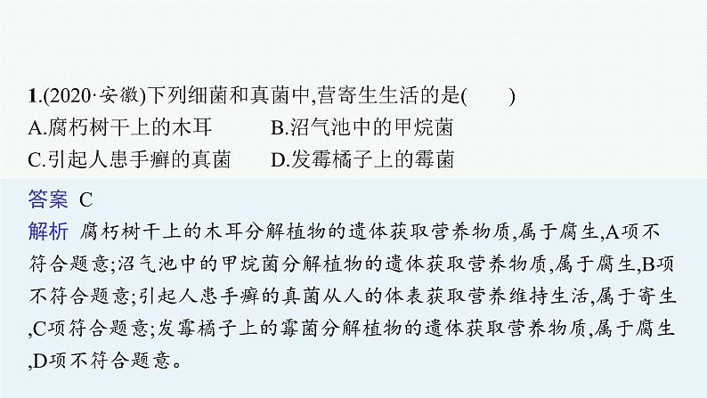 2021年中考生物总复习课件第十八讲　细菌、真菌和病毒第4页