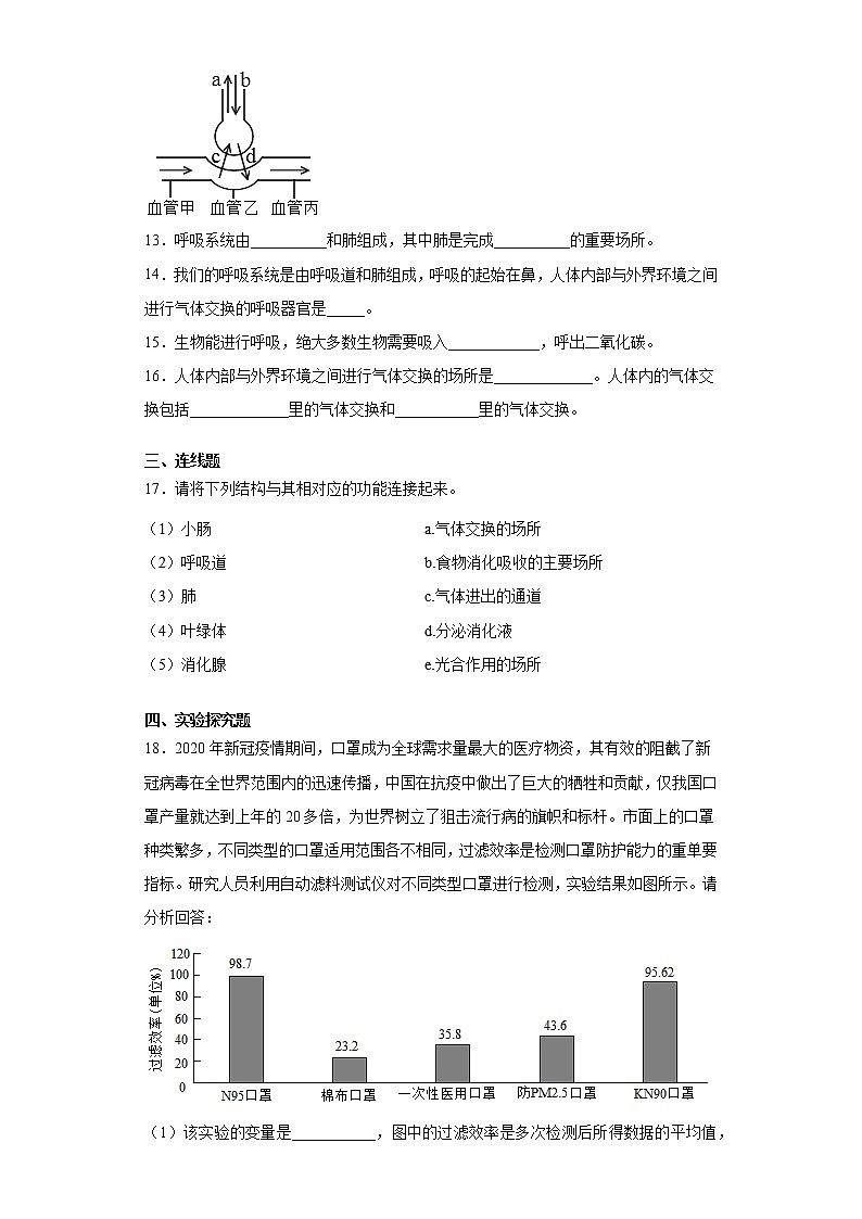 北师大版生物七年级下册第十章《人体的能量供应》测试卷（含答案）03