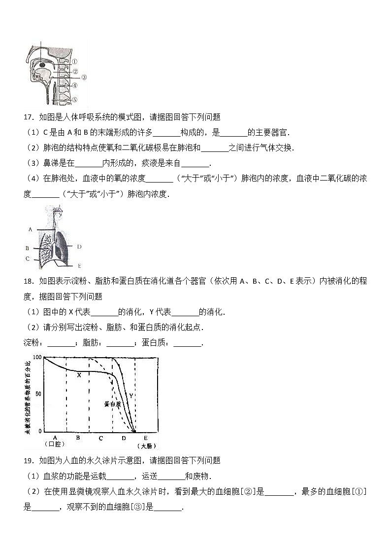 河北省沧州市南皮县桂和中学-学七级（下）期中生物试卷（解析版）03