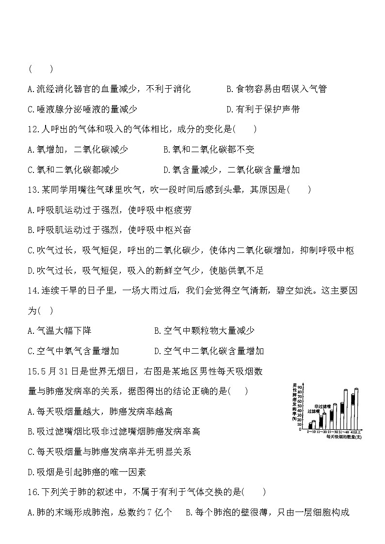 山东省泰安市宁阳七中-学七级下学期期中生物训练题03