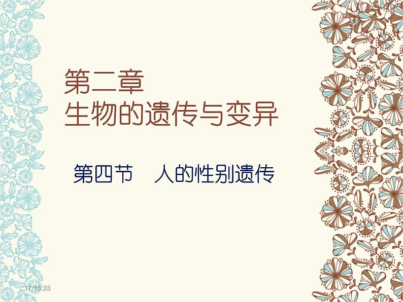 人教版生物八年级下册7.2.4人的性别遗传 课件第3页