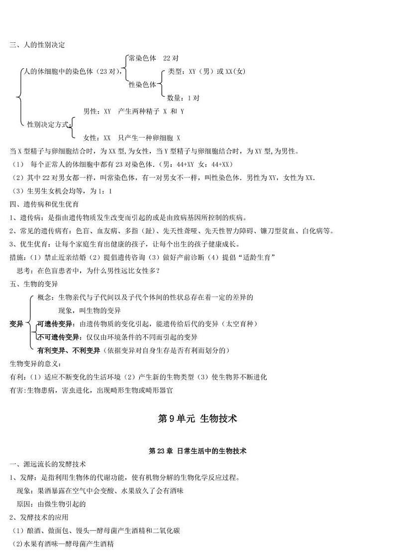 【帮帮群】苏教版八年级生物下册复习知识点第3页