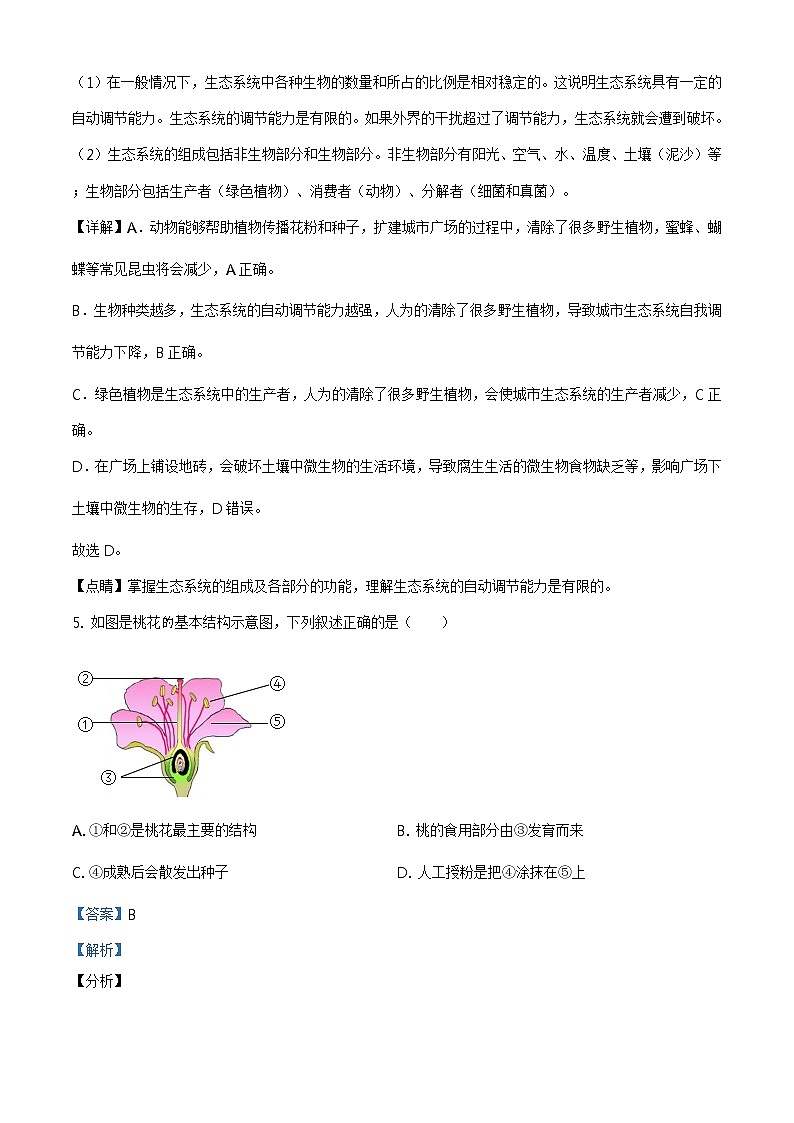广东省2020年中考生物试题（解析版）第3页
