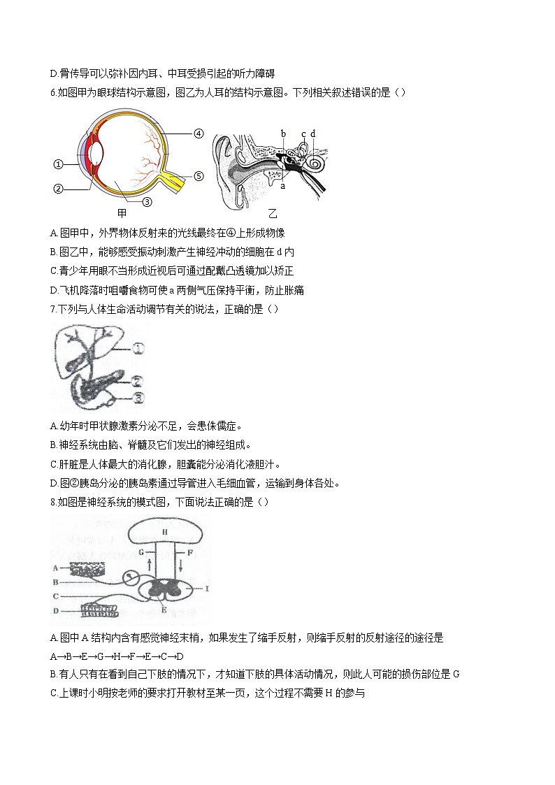 山东省东营市广饶县2020-2021学年下期中考试七年级生物（word版，含答案）02