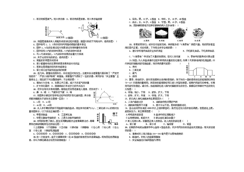 内蒙古巴彦淖尔市乌拉特前旗2020-2021学年七年级下学期期中生物试题（含答案）02