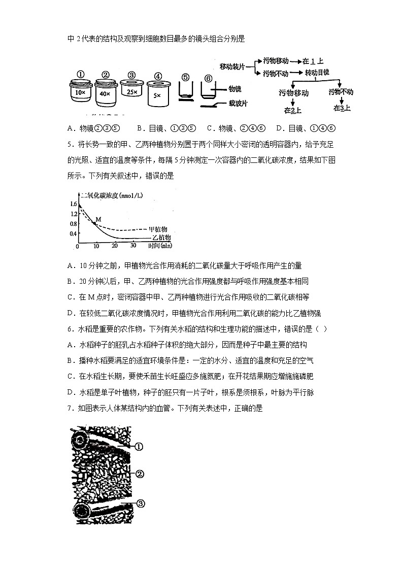 2021年山东省泰安市肥城市中考一模生物试题（word版 含答案）02
