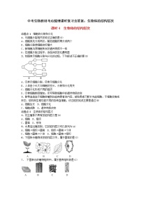 中考生物教材考点梳理课时复习含答案：生物体的结构层次