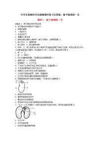 中考生物教材考点梳理课时复习含答案：被子植物的一生