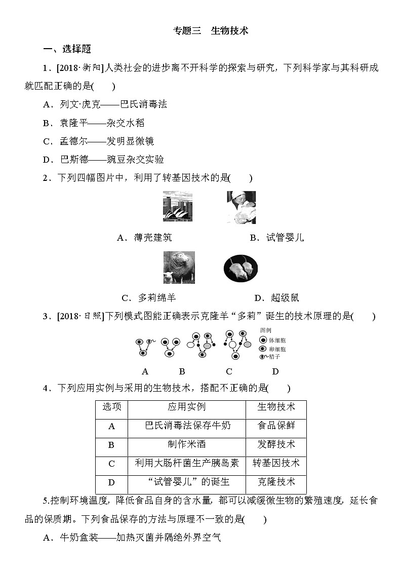 专题三　生物技术第1页