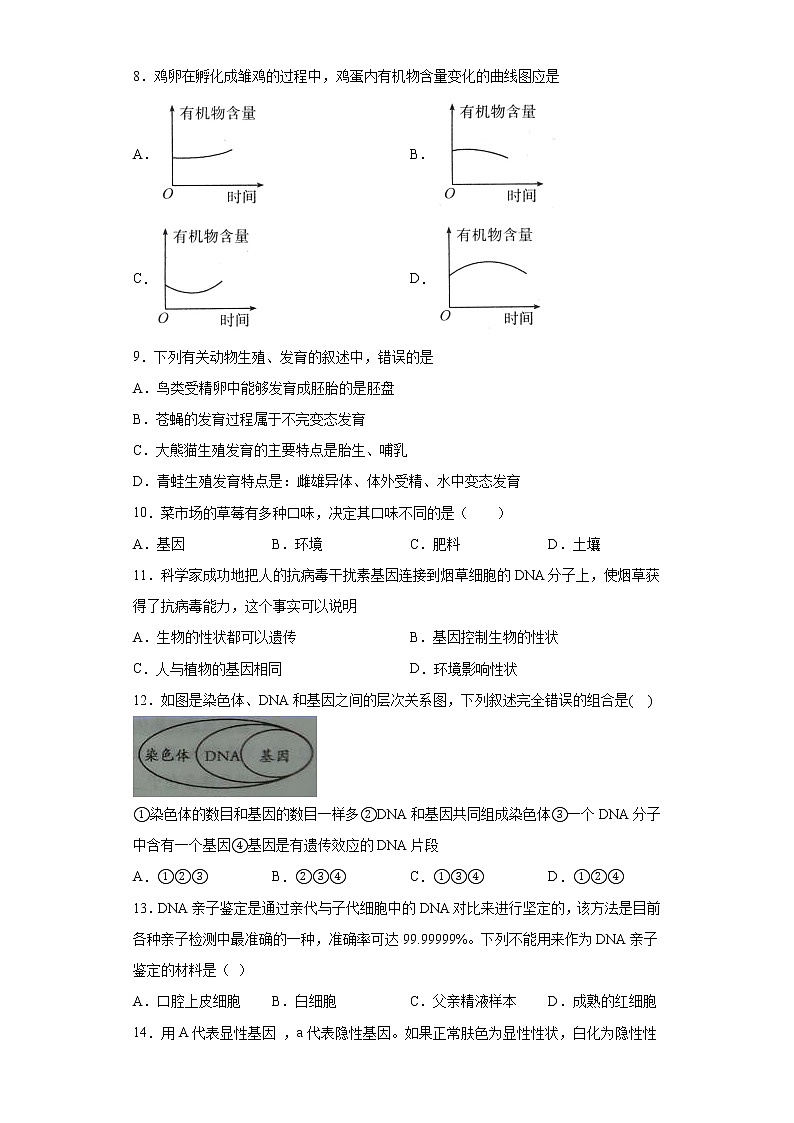 河南省漯河市临颍县2020-2021学年八年级下学期期中生物试题（word版 含答案）02