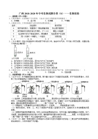 广西2018-2020年中考生物试题分类（8）——生物实验(含解析)