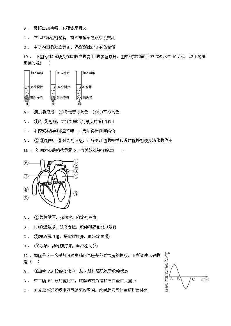 2019临沂市考生物真题试卷第3页