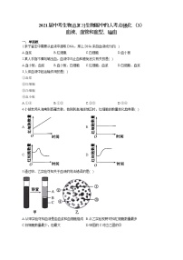 2021届中考生物总复习生物圈中的人考点强化 （3）血液、血管和血型、输血