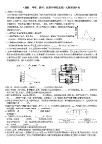 湖北省荆门市2021年生物中考专题复习《消化、呼吸、循环、泌尿和神经系统》大题提分训练（无答案）