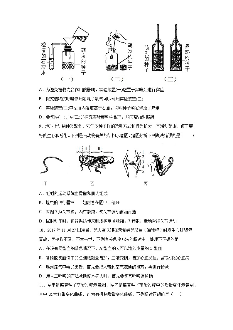 2021年山东省济南市天桥区中考生物试题（word版 含答案）03