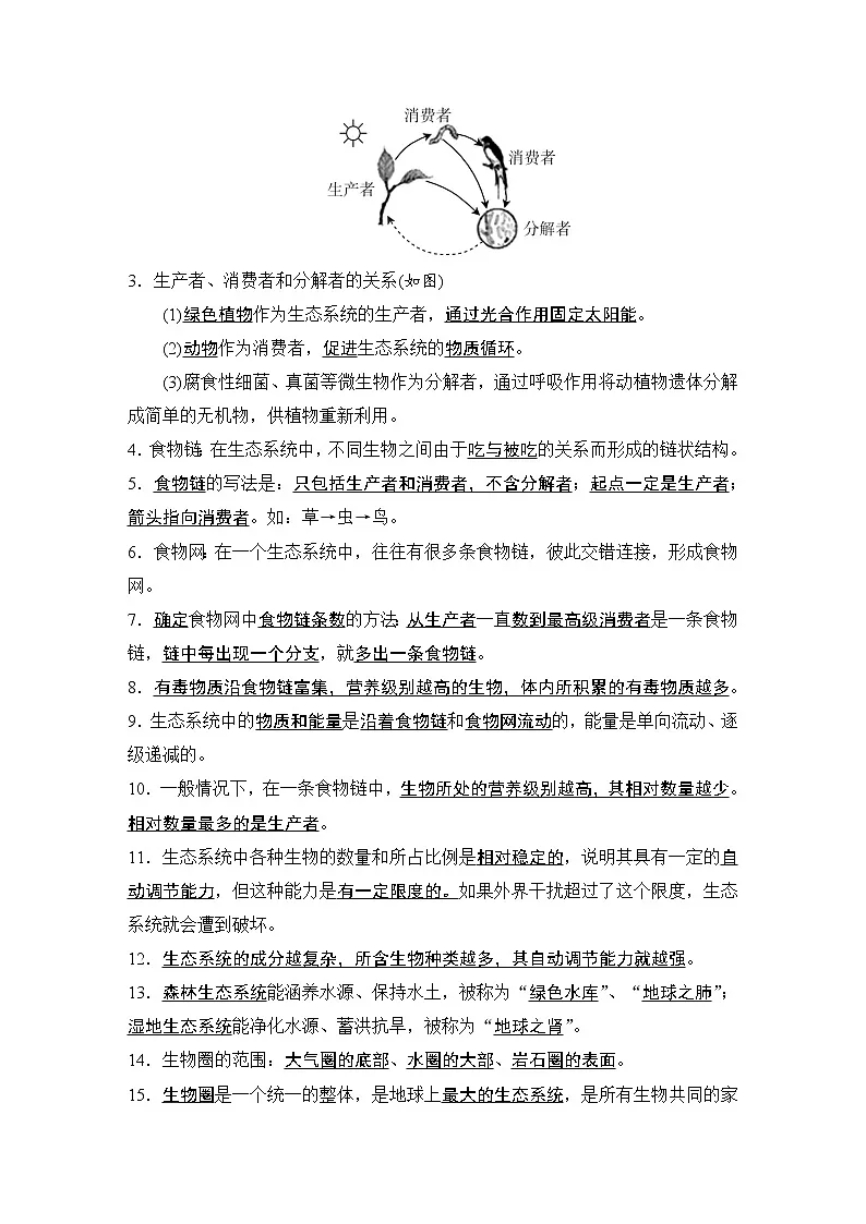 2021年中考复习：初中生物中考要点速记第2页