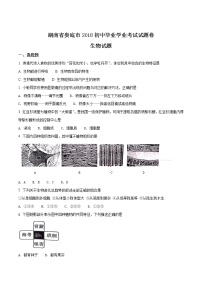 湖南省娄底市2018初中毕业学业考试生物试题（原卷版）