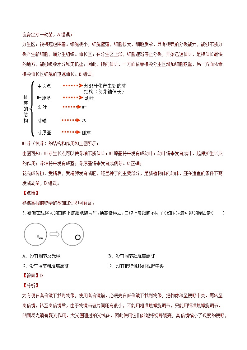 备战2021年中考生物【名校地市好题必刷】全真模拟卷（山东专用）（解析版）第3页