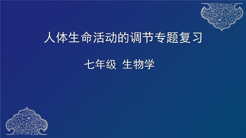 第六章 人体生命活动的调节专题复习第1页