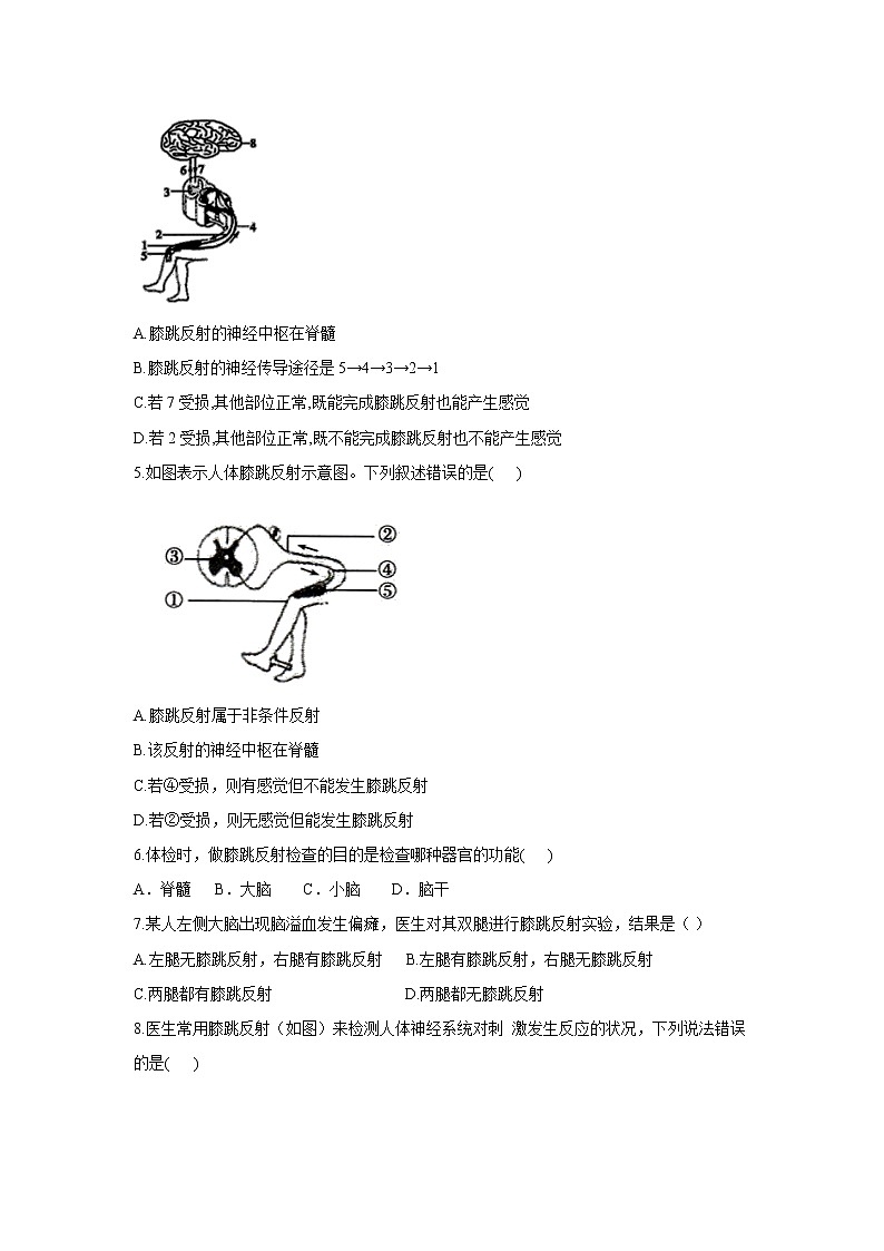 2021年中考生物一轮复习重点实验汇集：11.膝跳反射第2页