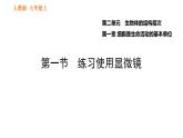 人教版七年级上册生物习题课件 第二单元 2.1.1 练习使用显微镜