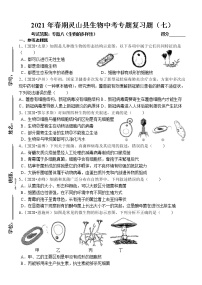 2021年广西灵山县八年级生物中考专题复习题七（word版 含答案）