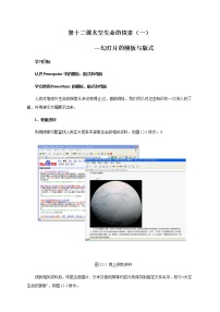 浙教版 (广西、宁波)七年级上第十二课 太空生命的探索（一）——幻灯片的模板、版式和母版教案设计