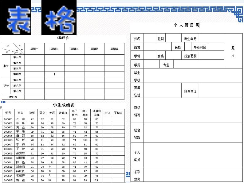 第3章 第3节 表格的制作课件04