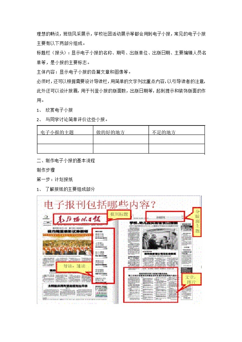 人教版（2015）信息技术七年级上册 第2章 活动 2 信息的集成与发布——制作电子报刊 教案（2课时）02