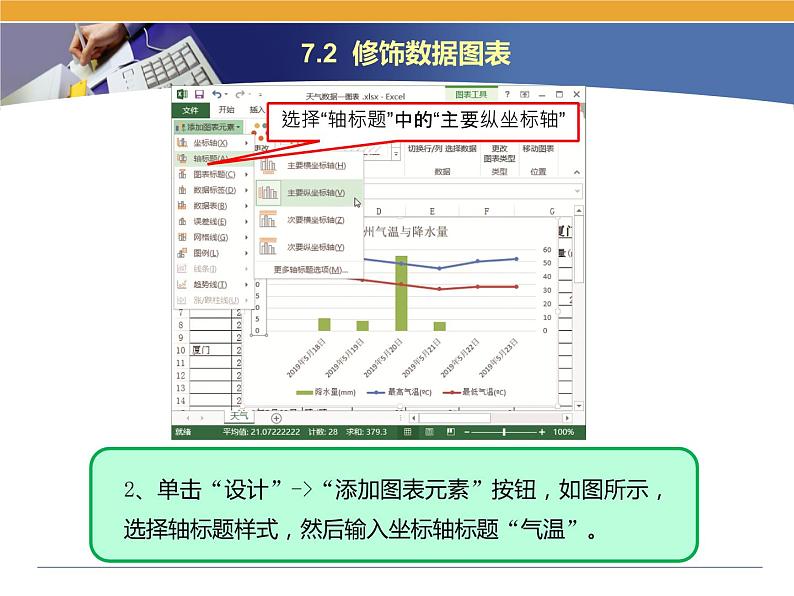 第7课 数据图表的创建与设置 主题二 修饰数据图表 课件第4页