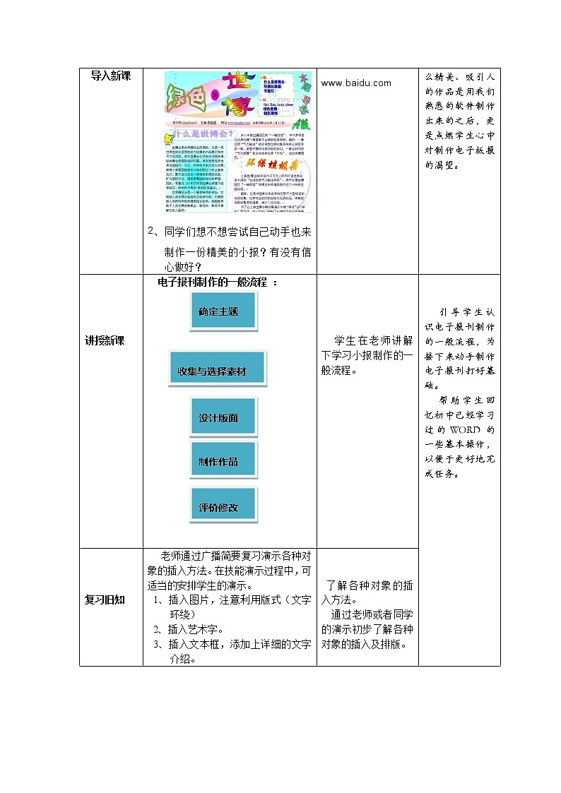 桂科版七年级下册信息技术 1.2报头的制作 教案第2页