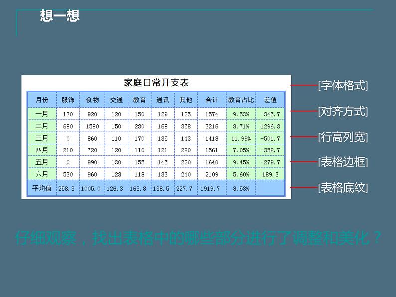 科学版七下信息技术 4.3美化修饰小账本 课件03