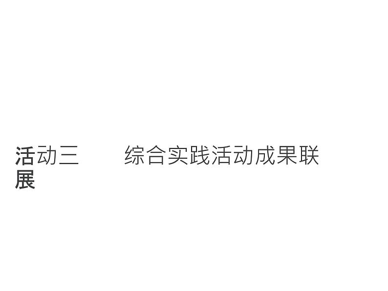 闽教版七下信息技术 1.3综合实践活动成果联展 课件01