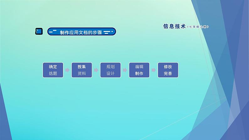 南方版七年级信息技术上册第3课制作信息技术学习手册课件第4页