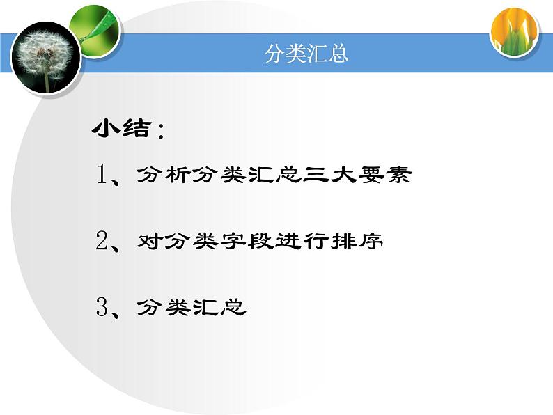 冀教版七年级全册信息技术 15.分类汇总与数据透视表 课件05