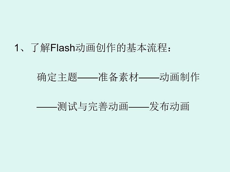 大连版八年级下册信息技术 11.Flash动画我来导--动画制作的规划与准备 课件第3页