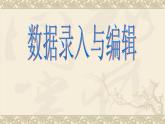 苏科版（2018）七年级上册信息技术 3.1.3数据的录入与编辑 课件