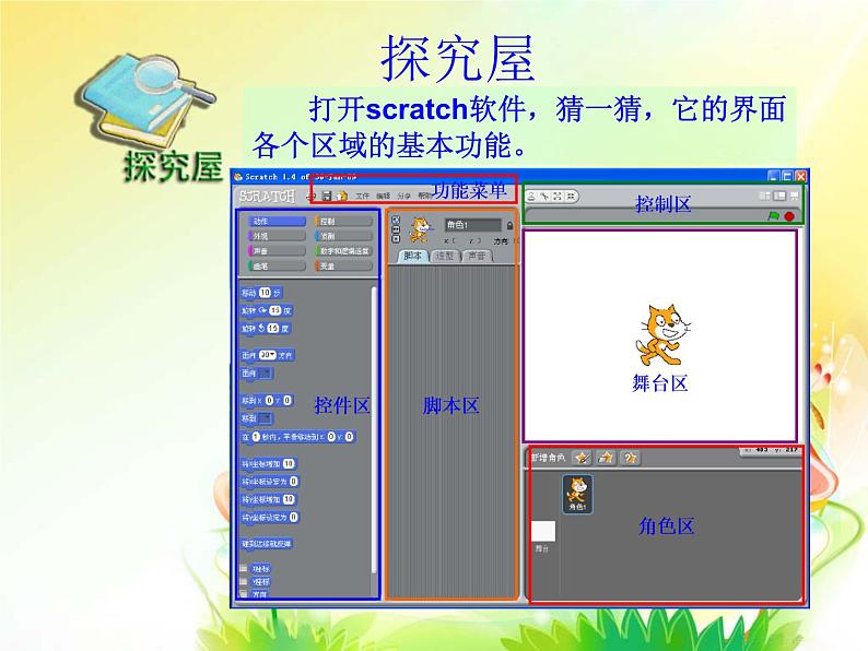 大连版七年级下册信息技术 1.可爱的小猫--认识Scratch 课件05