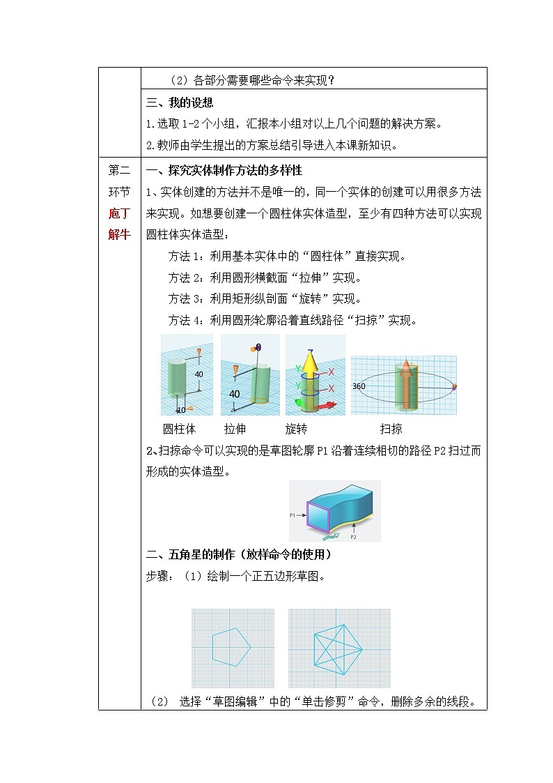 青岛版初中信息技术第五册 第15课 多法并举学做雨伞 学做雨伞忆古人 教案第2页