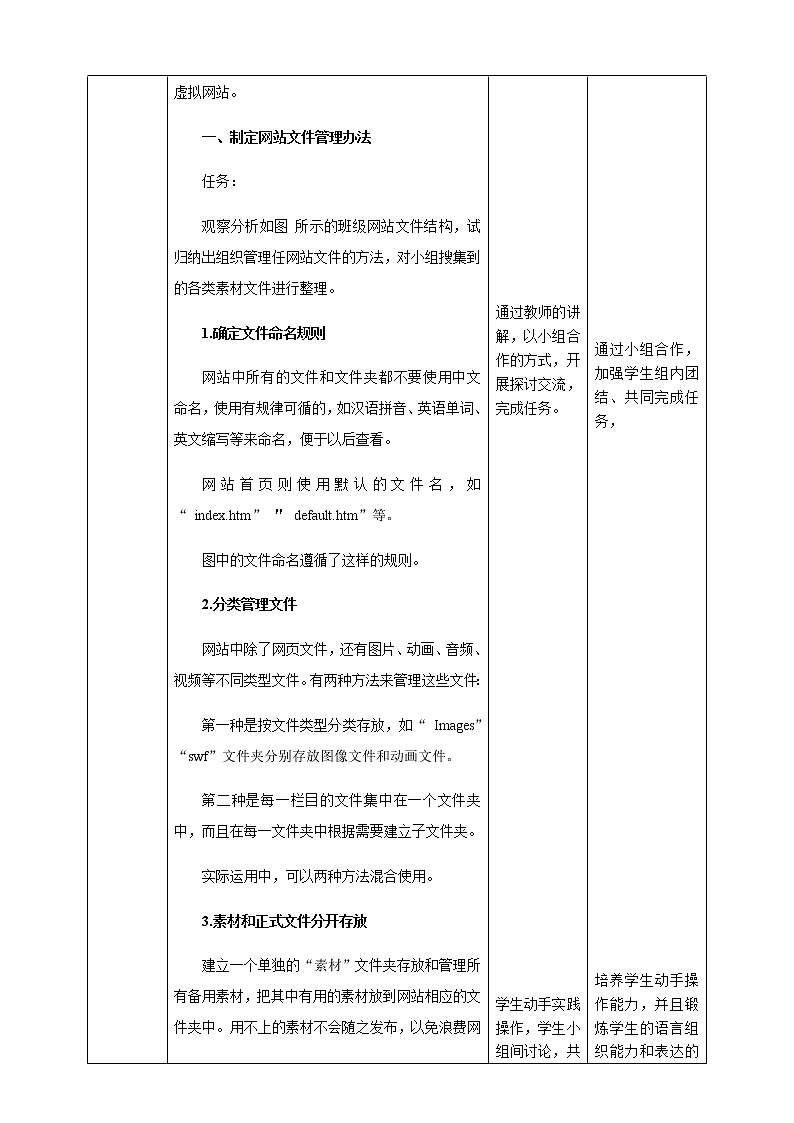 粤高教版信息技术 2.2 创建网站站点 教案第2页