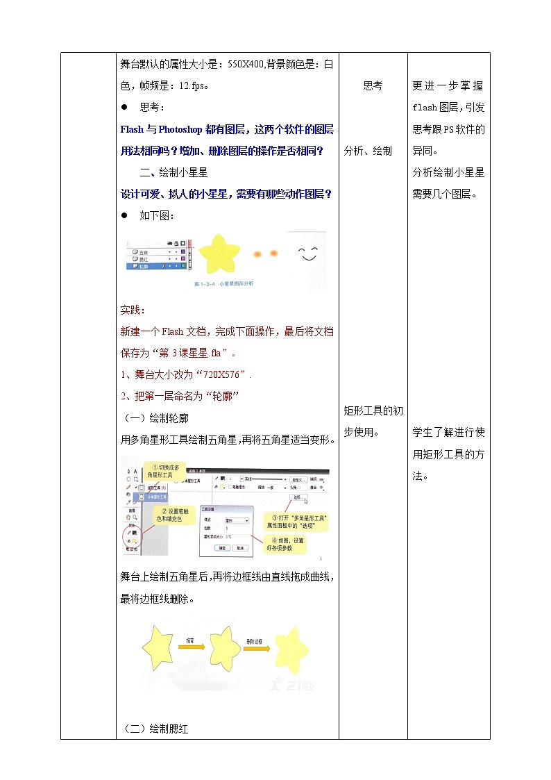粤高教版（2018）八上信息技术1.3 绘制可爱的小星星教案02