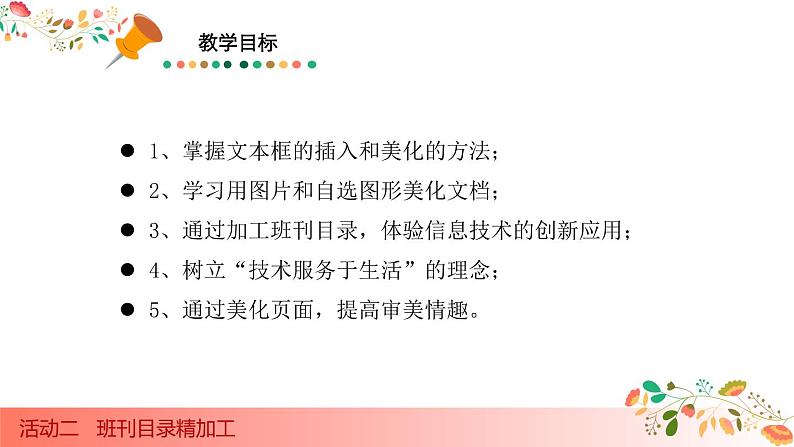 科学版信息技术 第二单元 活动2 班刊目录精加工 课件PPT+教案+素材02