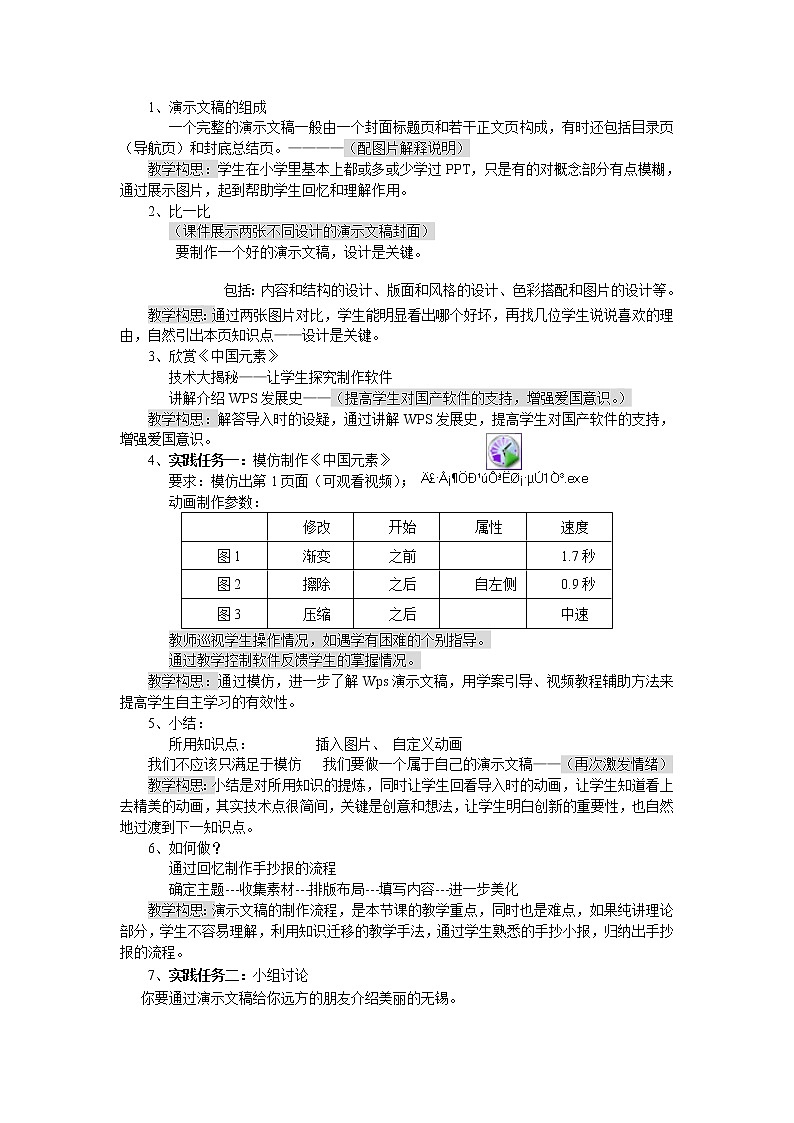 苏科版（2018）七年级全册信息技术 5.1认识演示文稿  教案第2页